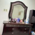 SAR 399,  King Size Bed Frame, Headboard, Footboard, 2x Side Tables And Dressing Table