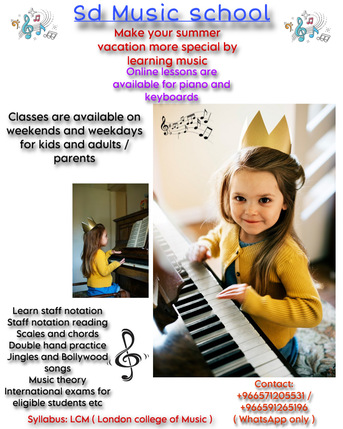 Dammam, Lessons Offered, Online Summer Classes / Music Classes