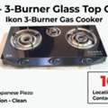 SAR 109,  Ikon 3-Burner Glass Top Gas Stove / Oven Top