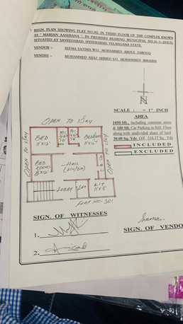 Hyderabad, Real Estate For Sale, INR 4500000,  2 BR,  1050 Sq. Feet,  Flat For Sale