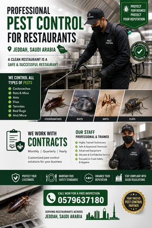 Jeddah, Pest Control, 🛑 Professional Pest Control For Restaurants In Jeddah
