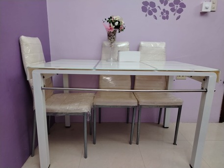 Jubail, Furniture, SAR 350,  Dining Table Set (4 Chairs) & Center Table