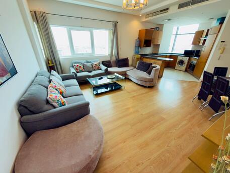 Sanabis, Apartments, Flats, Houses & Villas, BHD 300/month,  Furnished,  80 Sq. Meter,  HOT DEAL 1BR APARTMENT IN SANABIS | BALCONY | POOL | GYM | BD 300