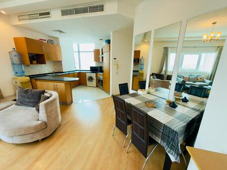 Sanabis, Apartments, Flats, Houses & Villas, BHD 300/month,  Furnished,  80 Sq. Meter,  HOT DEAL 1BR APARTMENT IN SANABIS | BALCONY | POOL | GYM | BD 300