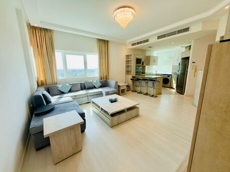 Sanabis, Apartments, Flats, Houses & Villas, BHD 330/month,  Furnished,  1 BR,  80 Sq. Meter,  HOT DEAL 1BR APARTMENT IN SANABIS | BALCONY | POOL | GYM | INTERNET | BD 330