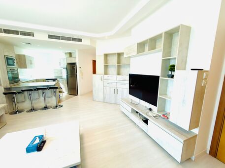 Sanabis, Apartments, Flats, Houses & Villas, BHD 330/month,  Furnished,  1 BR,  80 Sq. Meter,  HOT DEAL 1BR APARTMENT IN SANABIS | BALCONY | POOL | GYM | INTERNET | BD 330