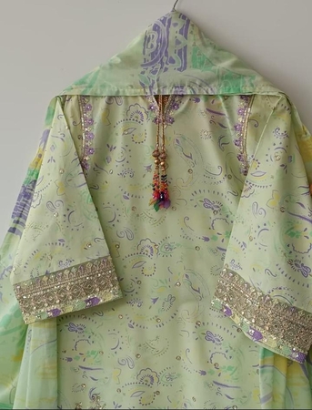 Thuqbah, Clothing & Accessories, SAR 190,  Ready To Wear Printed Lawn Sequins Embroidered Work