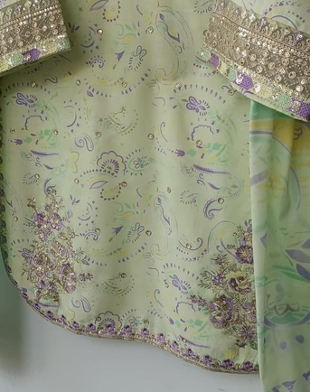 Thuqbah, Clothing & Accessories, SAR 190,  Ready To Wear Printed Lawn Sequins Embroidered Work