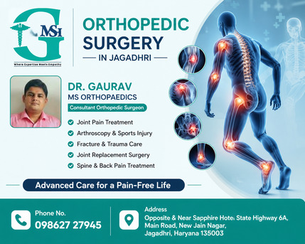 Mumbai, Business, Who Provides The Best Orthopedic Surgery In Jagadhri For Joint Pain?
