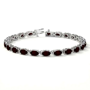 New York, Jewelry, USD 3053,  Shop Ruby Tennis Bracelet Oval Ruby Bracelet 14k White Gold