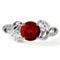 USD 8013,  Order Nature Inspired Jewelry Three Stone Ruby Ring Now