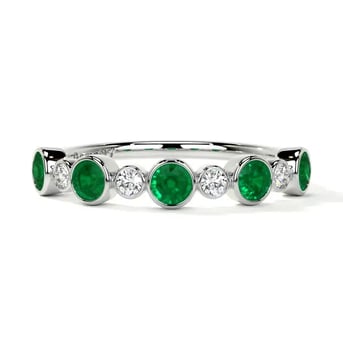 New York, Jewelry, USD 2633,  Shop Eternity Bands Half Eternity Emerald Diamond Ring