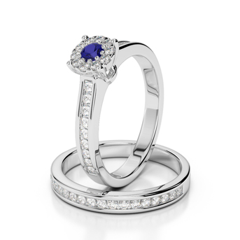 Mississauga, Jewelry, Blue Sapphire And Diamond Wedding Ring Sets
