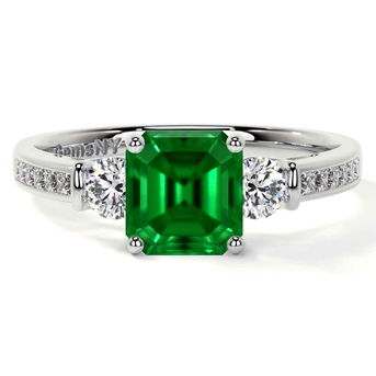 New York, Jewelry, USD 2544,  Shop AAAA Quality 1.14cttw Emerald Ring With Diamonds At GemsNY