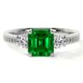 USD 2544,  Shop AAAA Quality 1.14cttw Emerald Ring With Diamonds At GemsNY