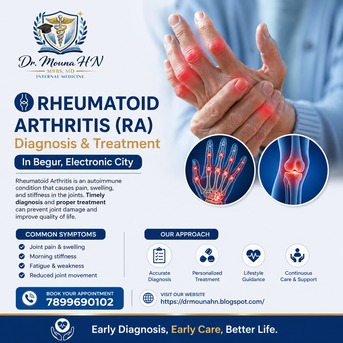 Bangalore, Health, 🦴 Rheumatoid Arthritis (RA) &ndash; Diagnosis & Treatment In Begur, Electronic City By Dr. Moun