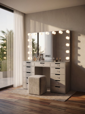 Auckland, Furniture, NZD 199900,  Mother&rsquo;s Day Gift Kim Hollywood Vanity Mirror | Stylish Makeup Setup