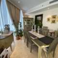 SAR 2500,  Complete Set Wooden Dining Table 8 Chairs + Display And Side Cabinets. Very Good Condition