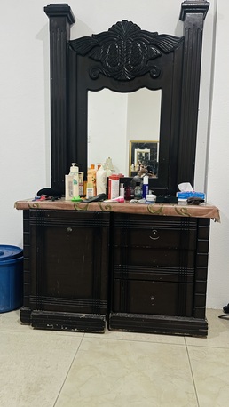 Khobar, Furniture, SAR 1500,  Bed (with Mattress) Bedside Table Dresser With Mirror Wardrobe / Closet (multi-door Cabine