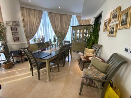 Juffair, Furniture, BHD 350,  Complete Set Wooden Dining Table 8 Chairs + Display And Side Cabinets. Very Good Condition