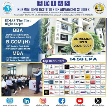 Rohini, Education, Top 5 BBA Colleges In IP University (Rankwise) &ndash; RDIAS Leading The Way