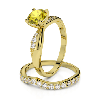 Mississauga, Jewelry, Yellow Sapphire Ring Wedding Set
