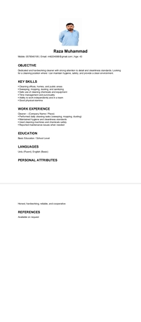 Riyadh, Job Seekers, Cleaner Worker