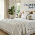 INR 1499,  Cotton Single Bed Bedsheet &ndash; Soft, Breathable & Durable | TheIndiGlobal
