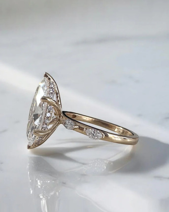 London, Jewelry, GBP 3250,  Stunning 3.50ct Spaced Band Marquise Engagement Rings