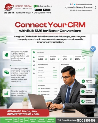Gurgaon, Marketing, Boost Conversions With CRM + Bulk SMS Integration