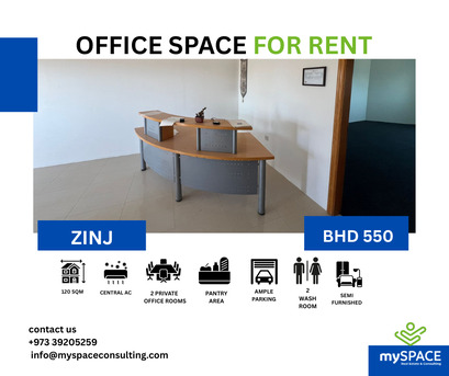 Zinj, Offices, BHD 550,  120 Sq. Meter,  Office For Rent | Bright And Spacious | Well-Maintained Building | Easy Highway Access | Z