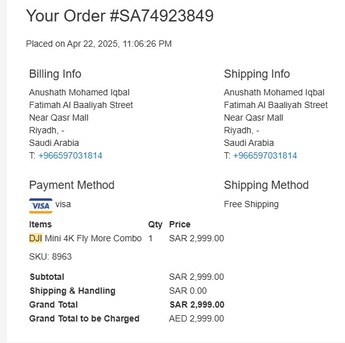 Riyadh, RC Hobby, SAR 1900,  DJI MINI 4K Drone (Slightly Used)