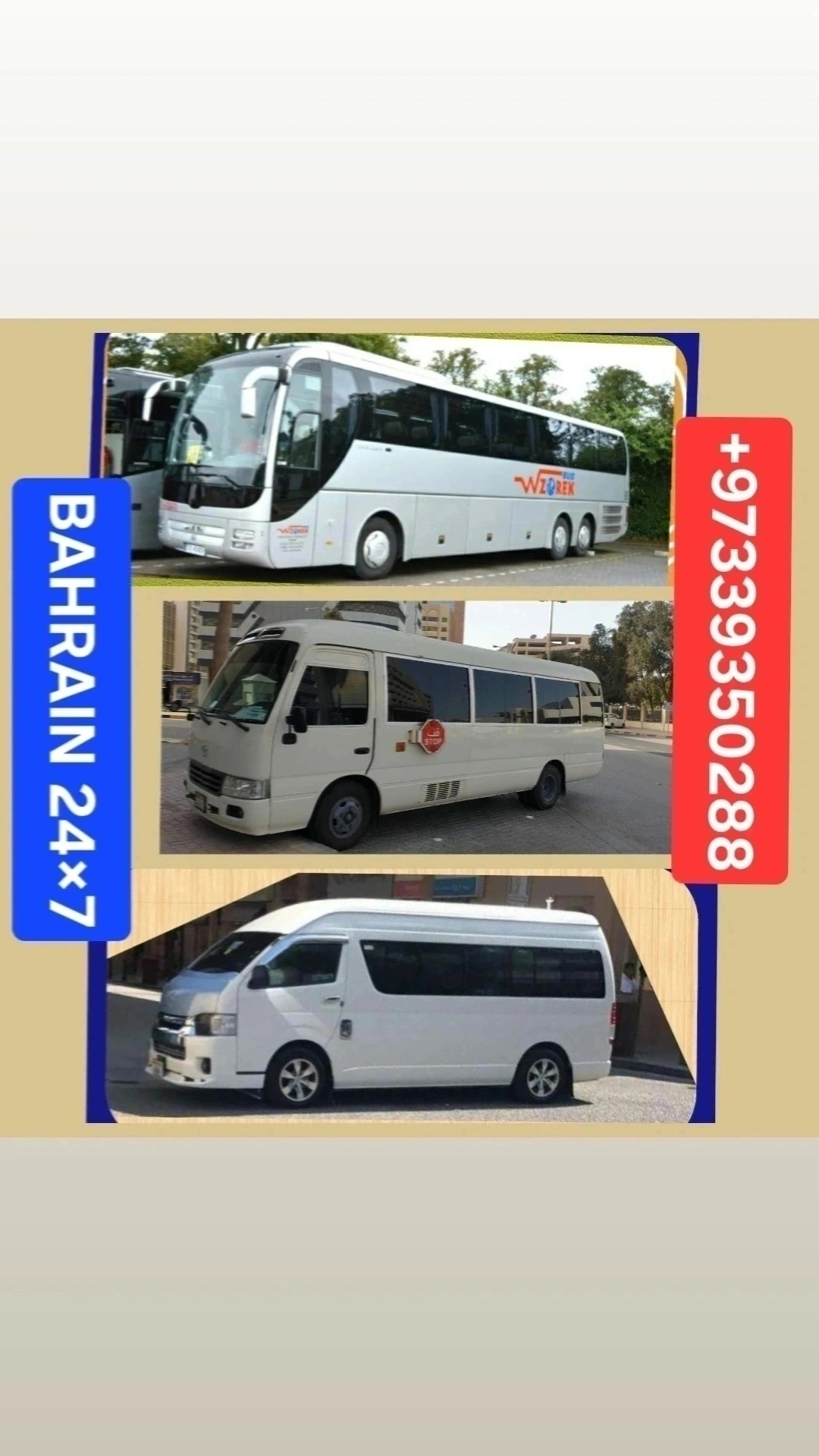 Manama, Pick Up & Drop Off, PROFESSIONAL TRANSPORT 15.SEATER MINI BUS 30.SEATER COASTER 50.SEATER BUS 24H