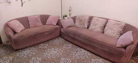 Dammam, Furniture, SAR 300,  Furniture : Blush Pink Sofa Set (3 Seat + 2 Seat)