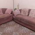 SAR 300,  Furniture : Blush Pink Sofa Set (3 Seat + 2 Seat)