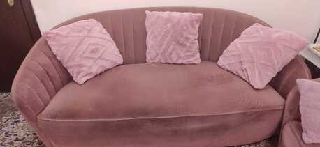 Dammam, Furniture, SAR 300,  Furniture : Blush Pink Sofa Set (3 Seat + 2 Seat)
