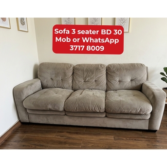 Manama, Furniture, BHD 30,  🌍🌐Sofa 3 Seater In Good Condition For Sale With Delivery