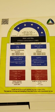 Riyadh, Air Conditioners, SAR 449,  Haier 1.5 Ton Split AC (Heat & Cool) &ndash; AS IS / FOR REPAIR