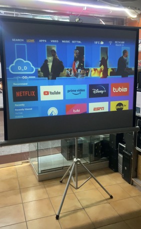 Manama, Computers, BHD 29,  New Box Pack Projector Screen 60",100",120" Tripod Stand/Wall Mounted Electric With Remote
