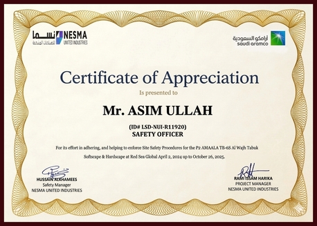 Riyadh, Job Seekers, Aramco And Red Sea Global Approved HSE OFFICER