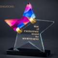 Elegant Custom Crystal Trophy For Employee Achievement Awards