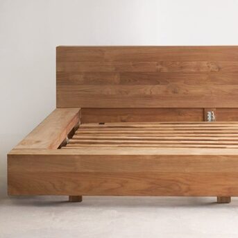 Kuala Lumpur, Furniture, MYR 4800,  Floating Teak Bed Frame -Solid Design