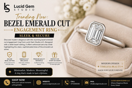 New York, Jewelry, Trending Now: Bezel Emerald Cut Engagement Ring &ndash; Sleek & Secure