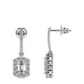 USD 3318,  Buy Lab Grown Diamond Earrings 5.32cttw Dangling Style At GemsNY