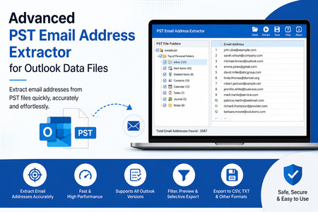 New York, Computer, One-Click Method To Extract Email Addresses From PST Files