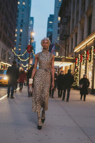 New York, Clothing & Accessories, USD 625,  Leopard Print Maxi Dress | Party Wear Maxi Dress
