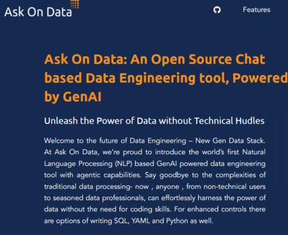 Hyderabad, Software Development, Open Source GenAI Powered Chat Based Data Engineering Tool - Ask On Data