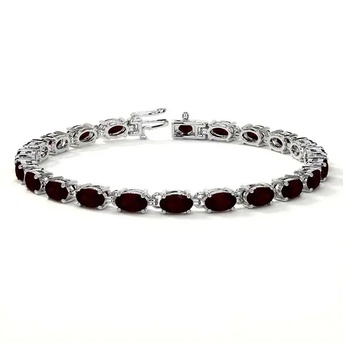 New York, Jewelry, USD 3122,  Order Ruby Tennis Bracelet 5x3mm Oval Ruby Bracelet
