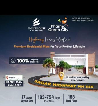 Hyderabad, Residential Plots, INR 12500,  183 Sq. Yard,  DTCP & RERA Approved Open Plots For Sale @ Future City