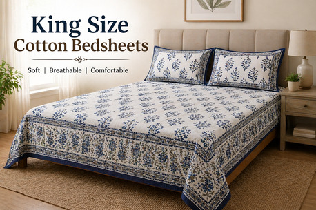Mumbai, Household Items, INR 1499,  Luxury King Size Cotton Bedsheets &ndash; Extra Comfort & Perfect Fit
